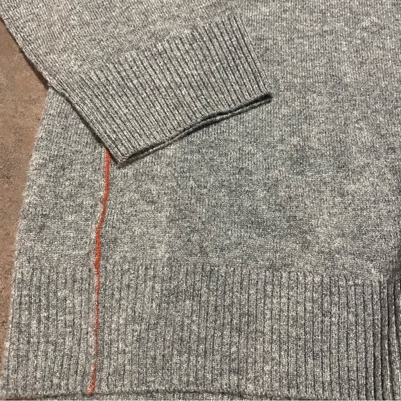 Naadam wool cashmere quarter zip gray pullover sweater - Picture 2 of 5